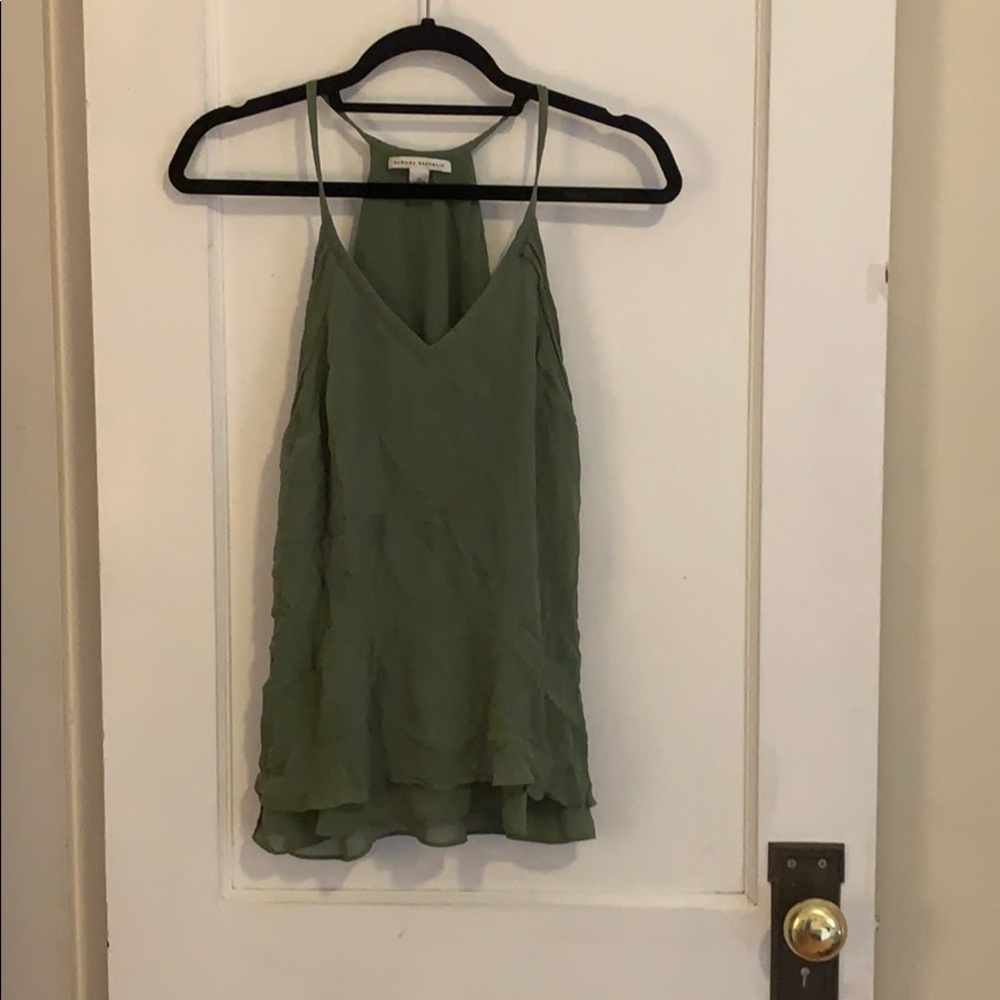Banana Republic green tank top with adorable back
